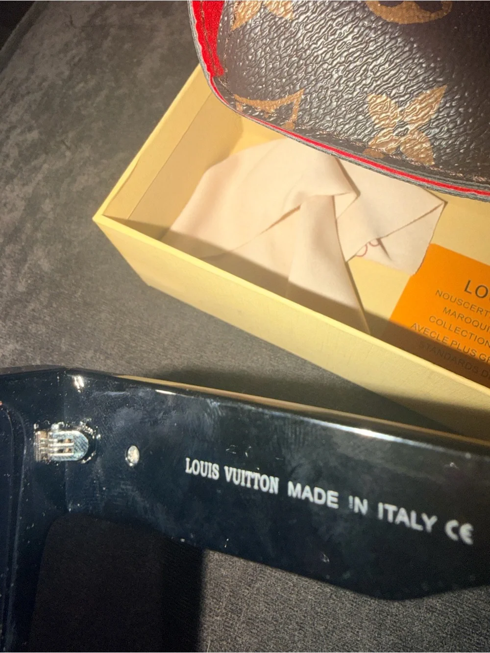 Louis Vuitton Cyclone Sunglasses Black with Gold Accent